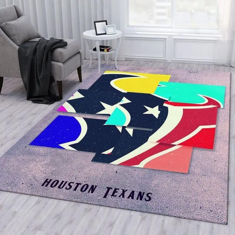 Houston texans nfl 12 area rug living room and bed room rug regtangle carpet Rectangle Rug