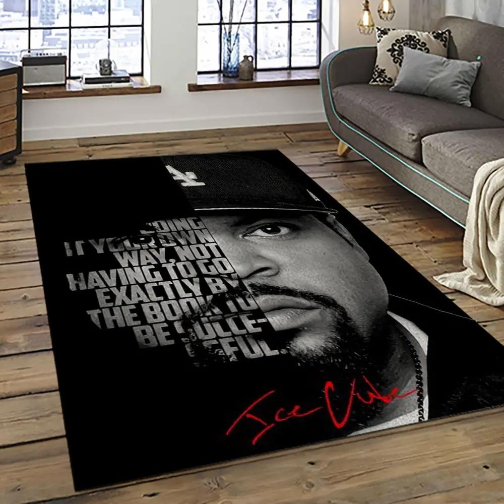 Ice cube rapper hiphop music retangle carpet area rug home decor best gift for fan and friends ic5 Rectangle Rug