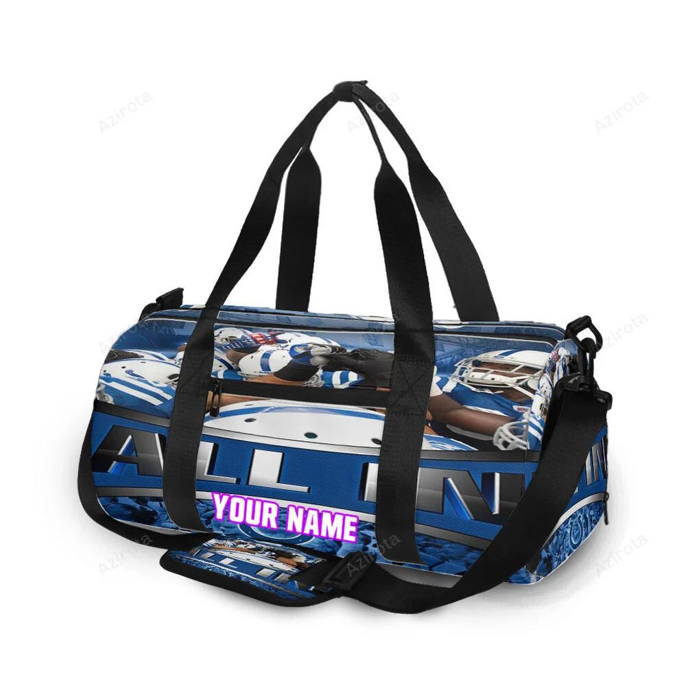 Indianapolis colts all in players personalized name travel bag gym bag 884 Travel Bag