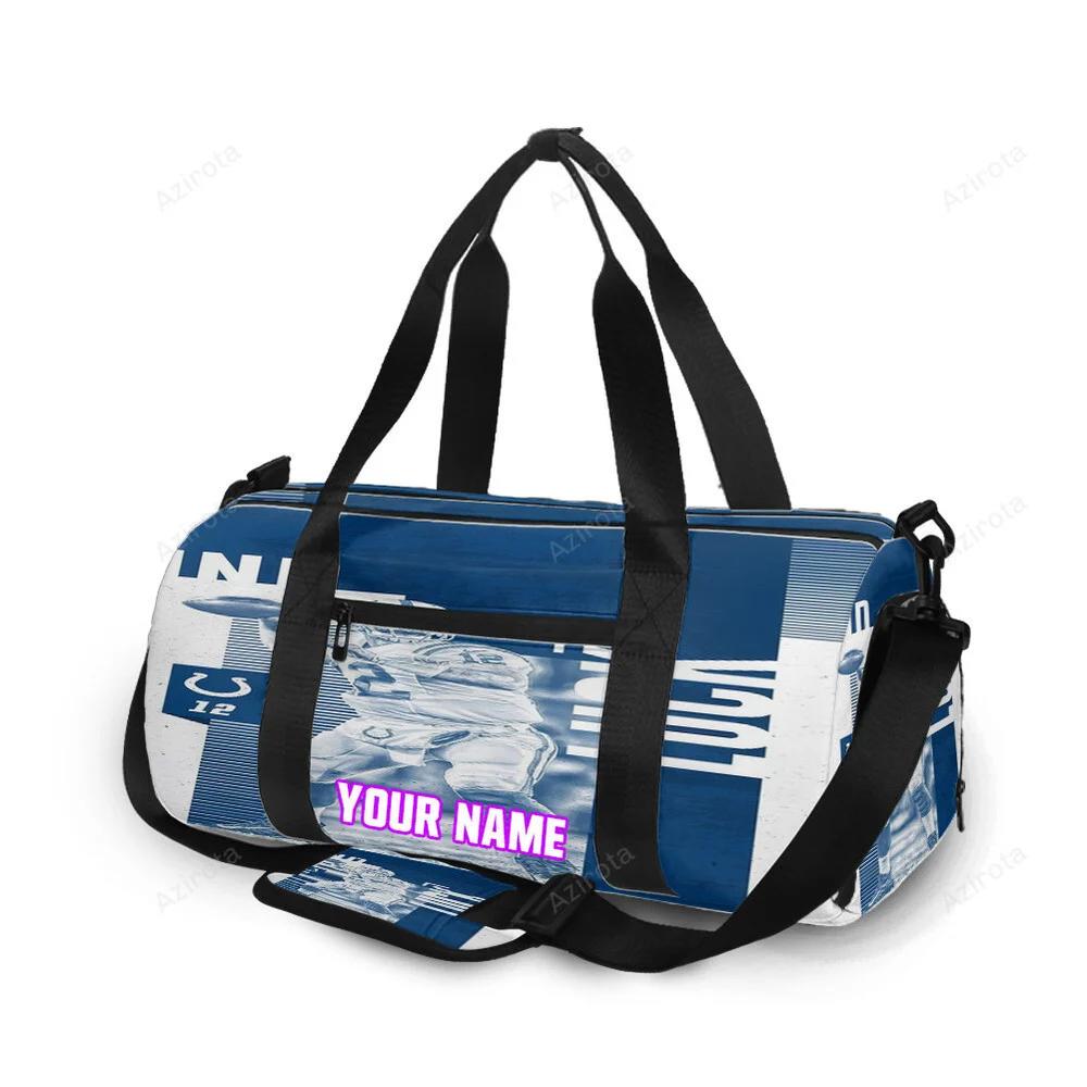 Indianapolis colts andrew luck2 personalized name travel bag gym bag 9 Travel Bag