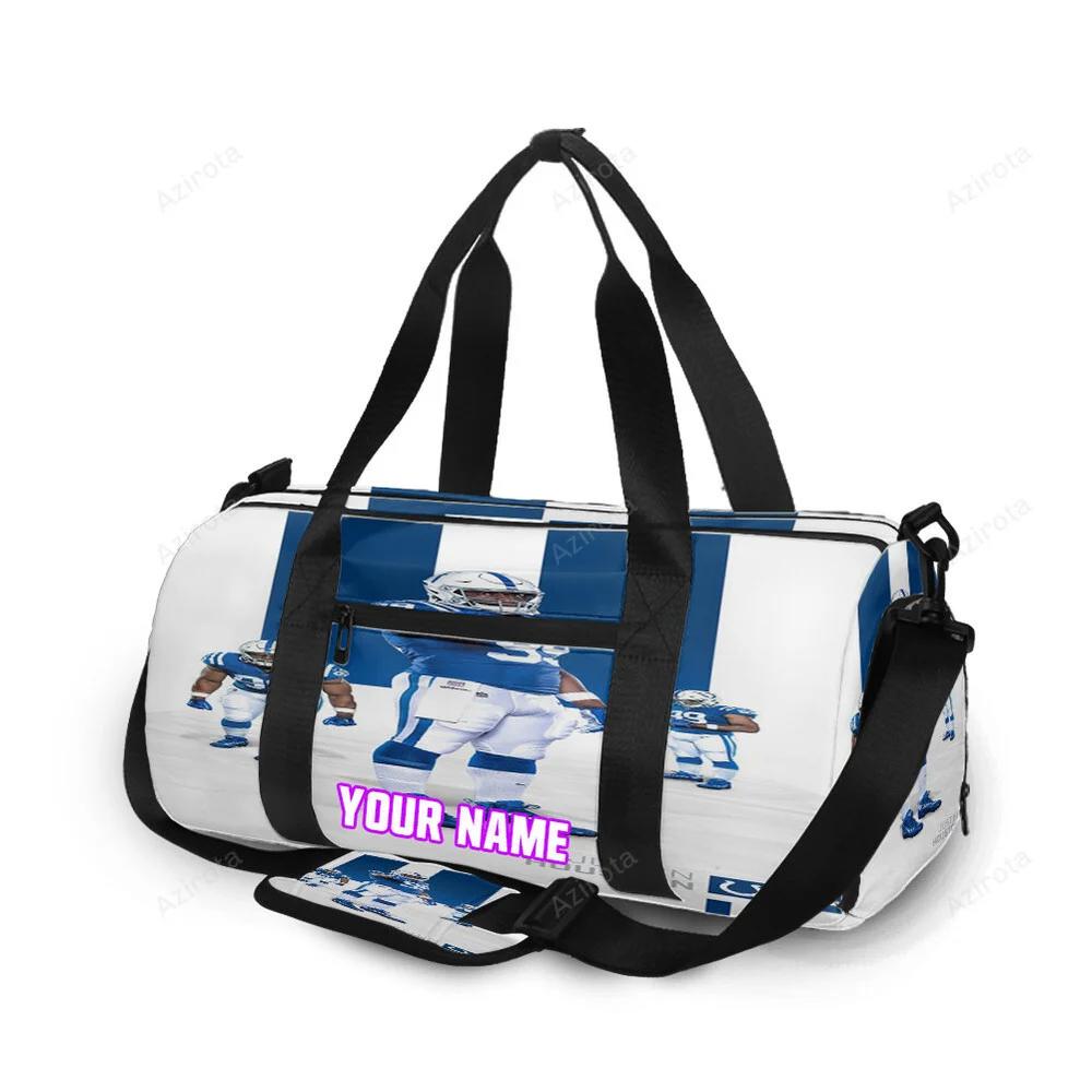 Indianapolis colts justin houston1 personalized name travel bag gym bag 2137 Travel Bag