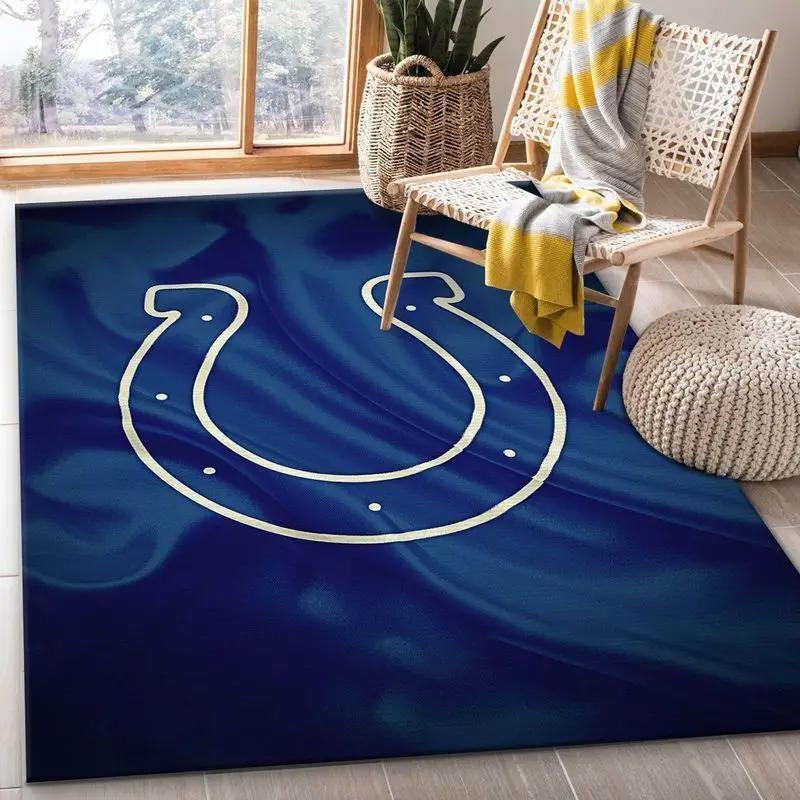 Indianapolis colts nfl 10 living room and bed room rug rug regtangle carpet Rectangle Rug