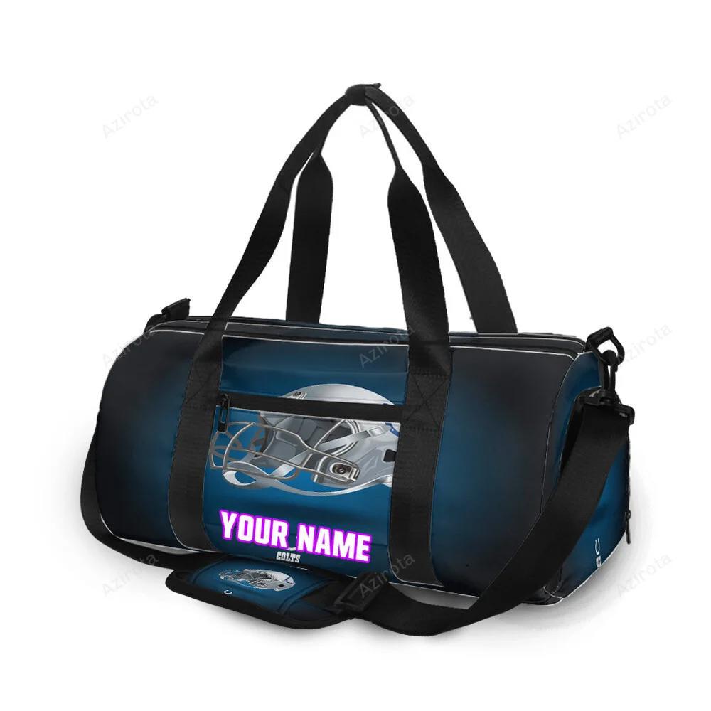 Indianapolis colts shining helmet personalized name travel bag gym bag 1116 Travel Bag