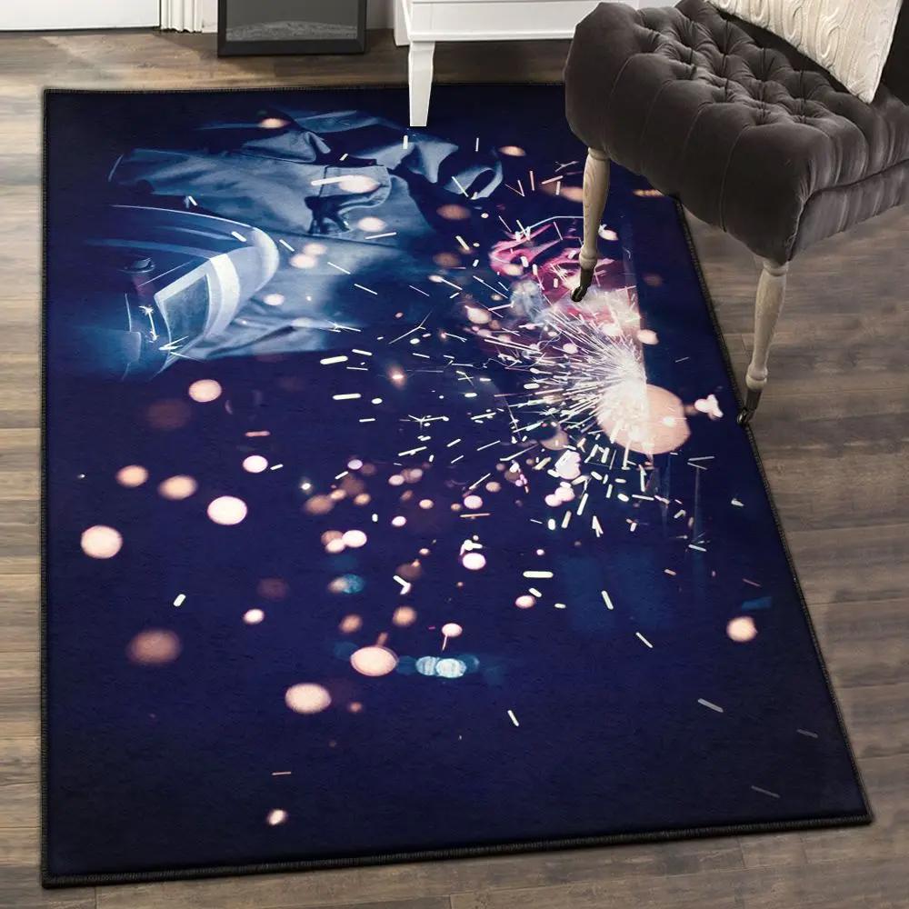Indoor outdoor rugs, welding sparks gs cl rug Rectangle Rug