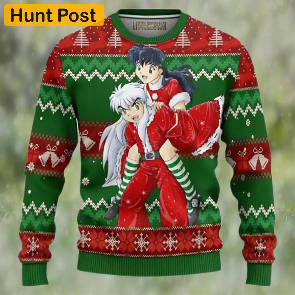 Inuyasha x kagome inuyasha anime ugly christmas sweater Christmas Ugly Sweater