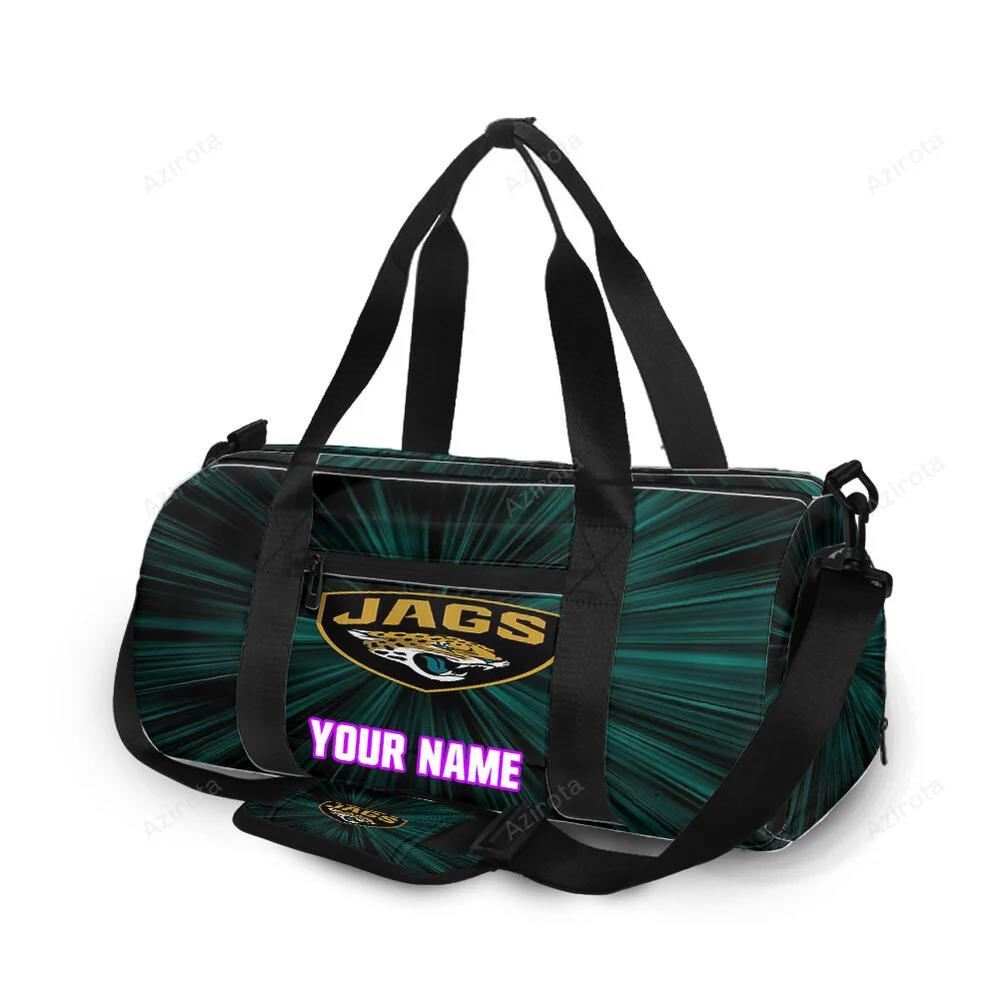Jacksonville jaguars emblem v1 personalized name travel bag gym bag 2162 Travel Bag