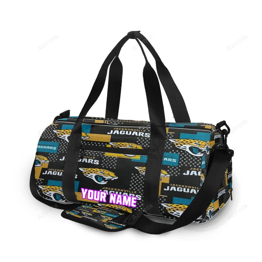 Jacksonville jaguars emblem v9 personalized name travel bag gym bag 546 Travel Bag
