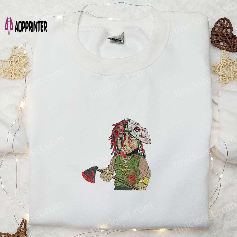 Jason xtentacion embroidered sweatshirt – funny halloween hoodie & amazing t-shirt Embroidered Shirt