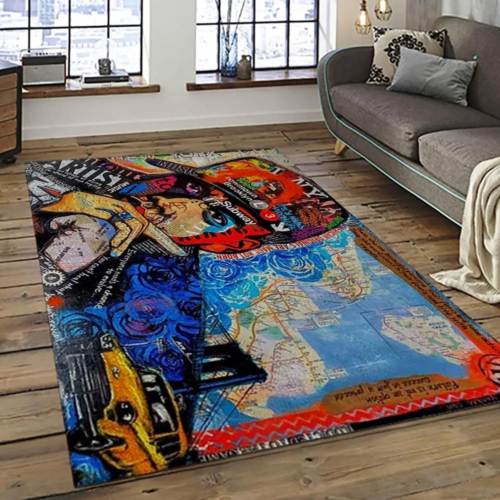 Jay-z rapper hiphop music retangle carpet area rug home decor best gift for fan and friends jz4 Rectangle Rug