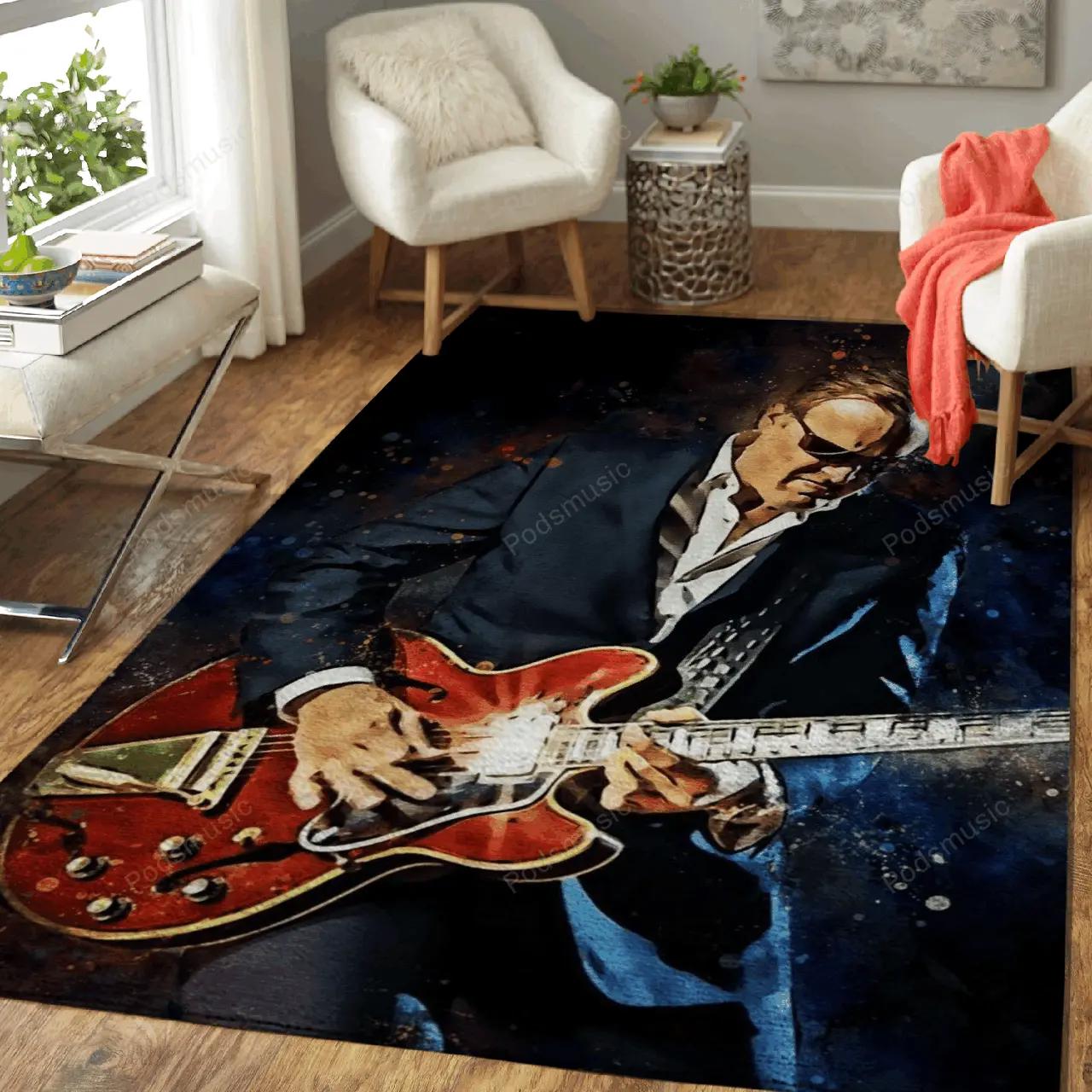 Joe bonamassa music world art for fans area rug living room carpet rug regtangle carpet floor decor home decor Rectangle Rug