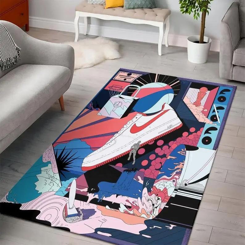 Jordan nba sport collection area rugs living room carpet floor decor the u Rectangle Rug