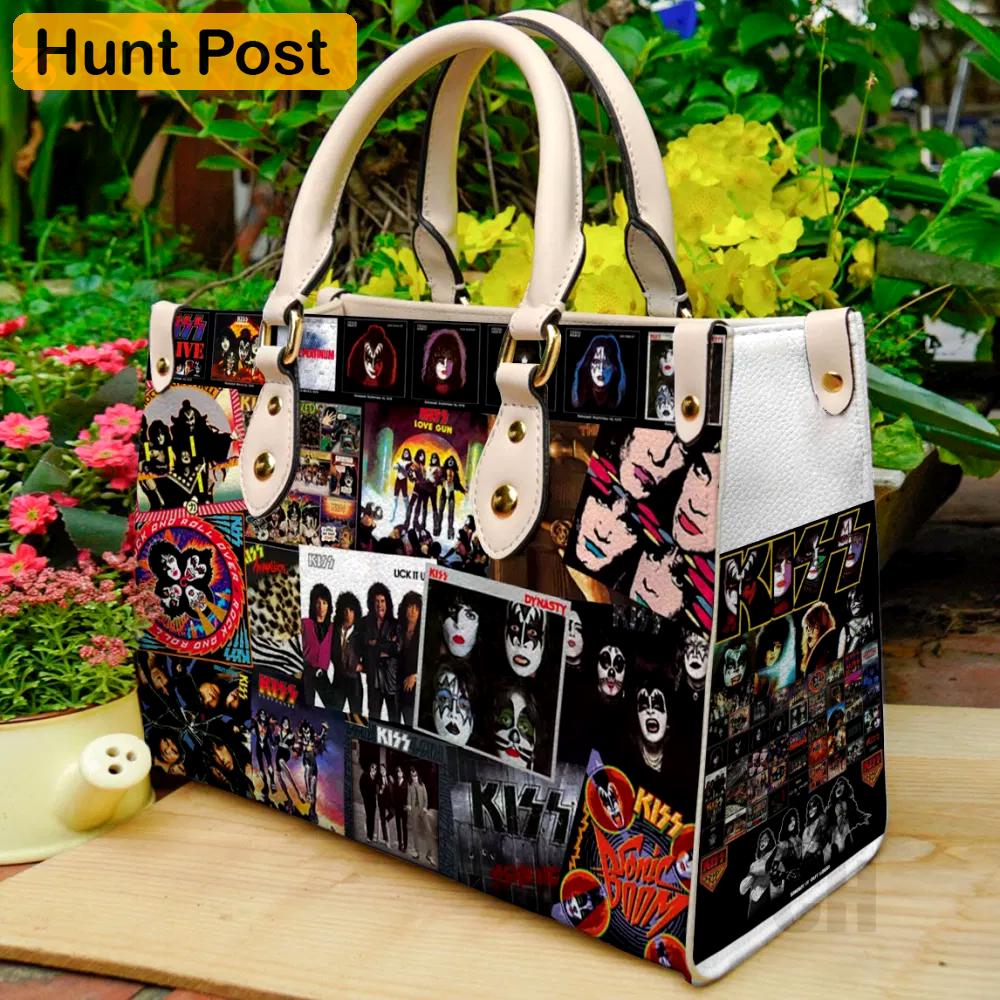 Kiss band leather handbag gift for women 428 Women Leather Hand Bag