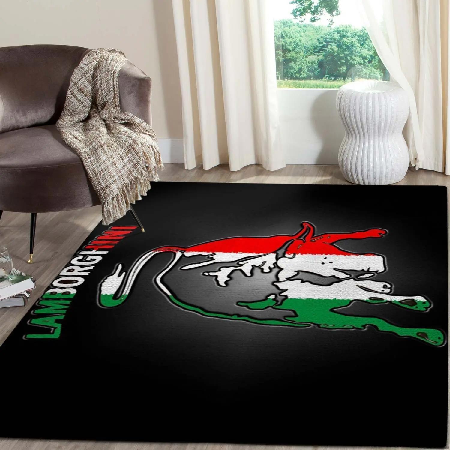 Lamborghini logo supercars area rugs living room carpet fn131212 rug regtangle carpet floor decor home decor Rectangle Rug