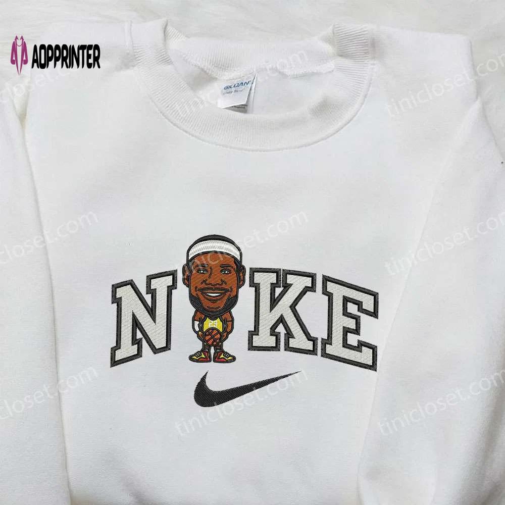 Lebron james embroidered shirt: nike x la lakers nba apparel Embroidered Shirt