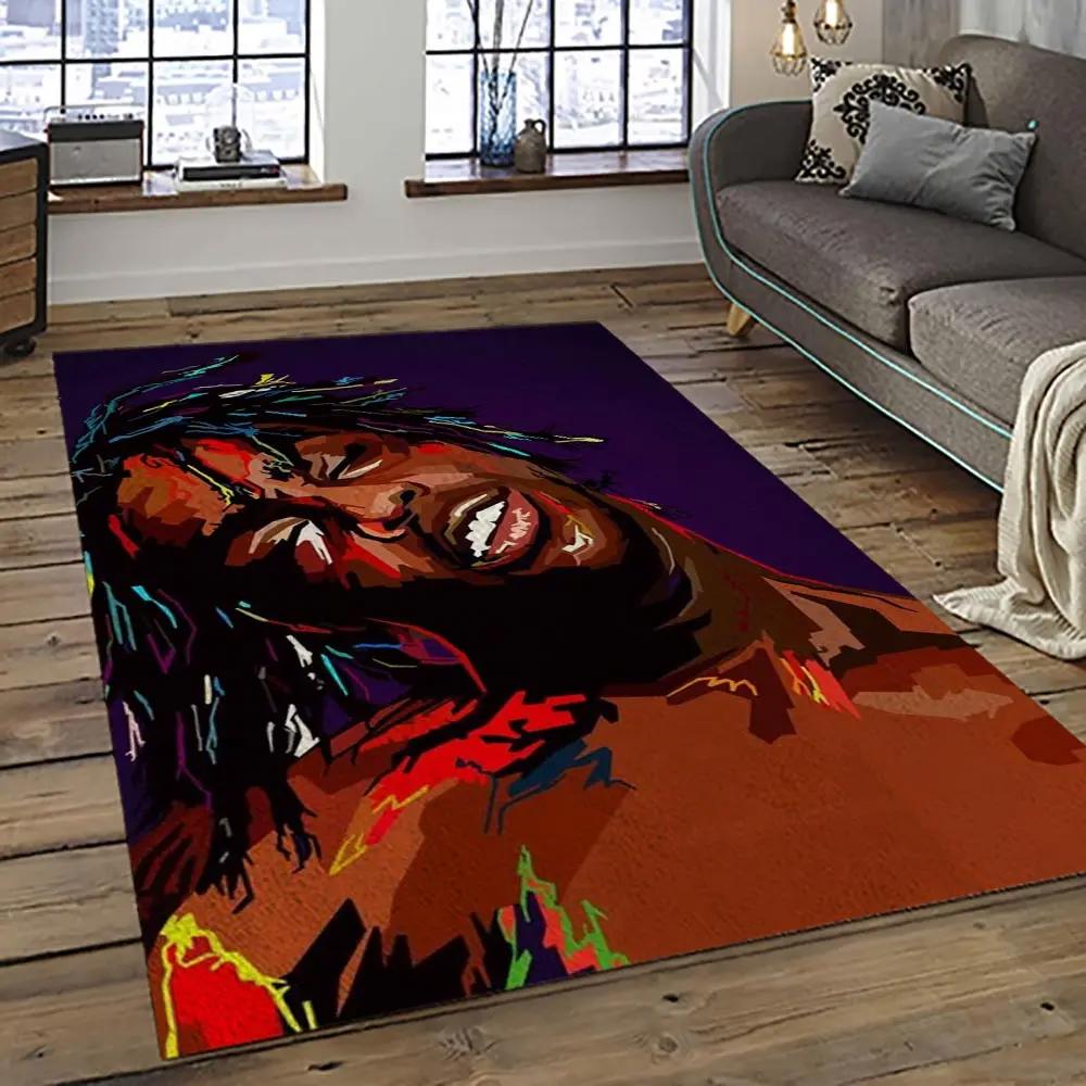 Lil wayne rapper hiphop music rap carpet area rug home decor gift for fans gift for friends lil4 Rectangle Rug