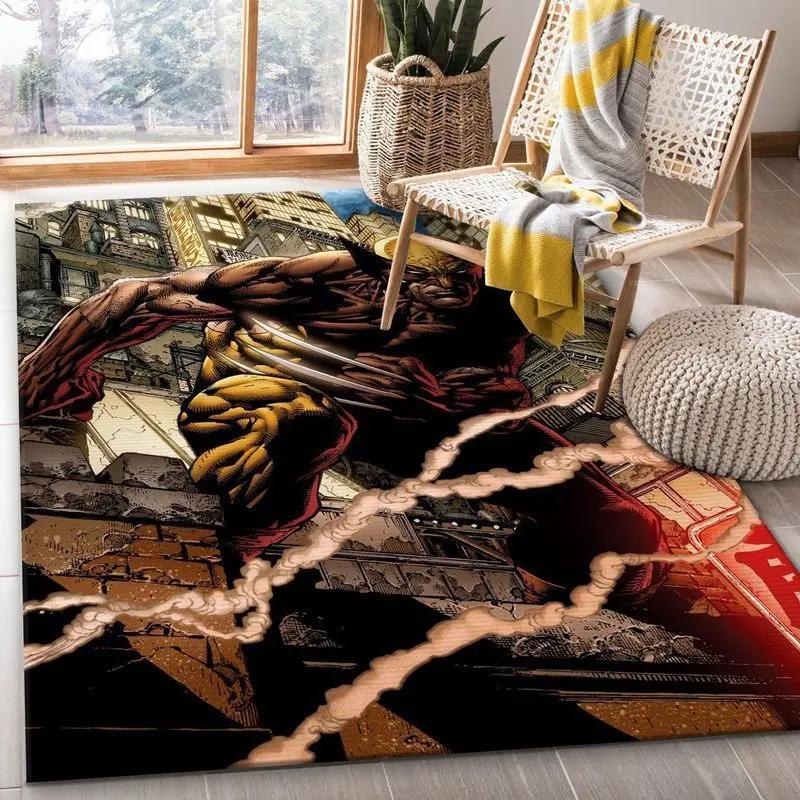 Logan wolverine city area rug living room and bed room rug rug regtangle carpet floor decor home decor Rectangle Rug