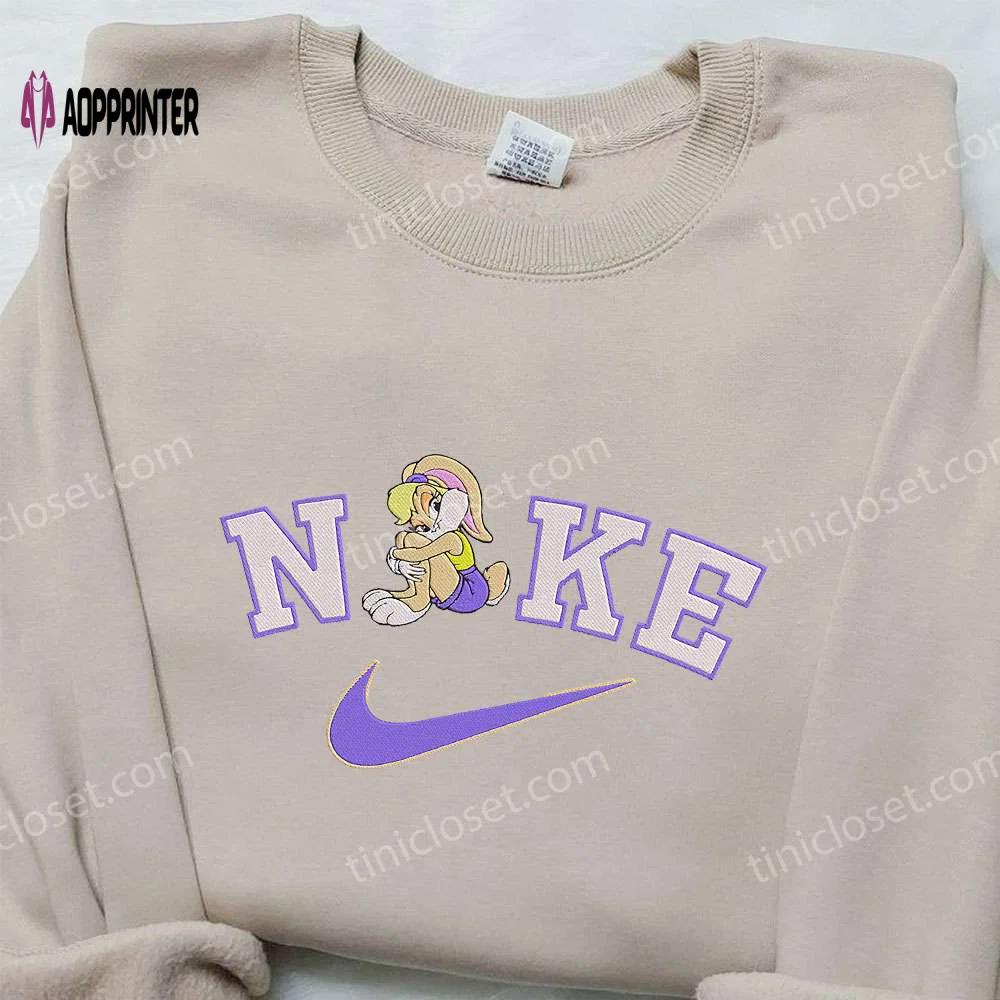 Lola bunny x nike embroidered hoodie & looney tunes shirt: nike inspired embroidery Embroidered Shirt