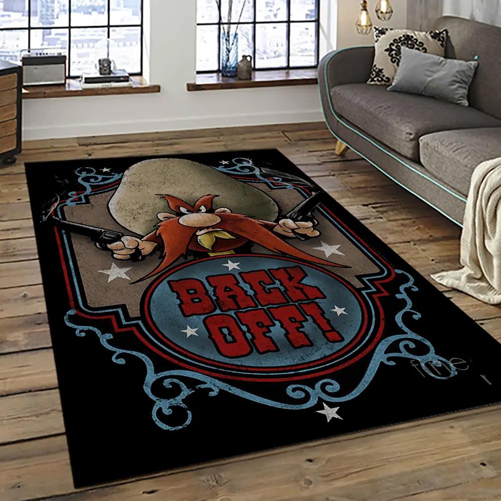 Looney tunes characters cartoon movie carpet rectangle area rug for living room bedroom decor lt12 Rectangle Rug