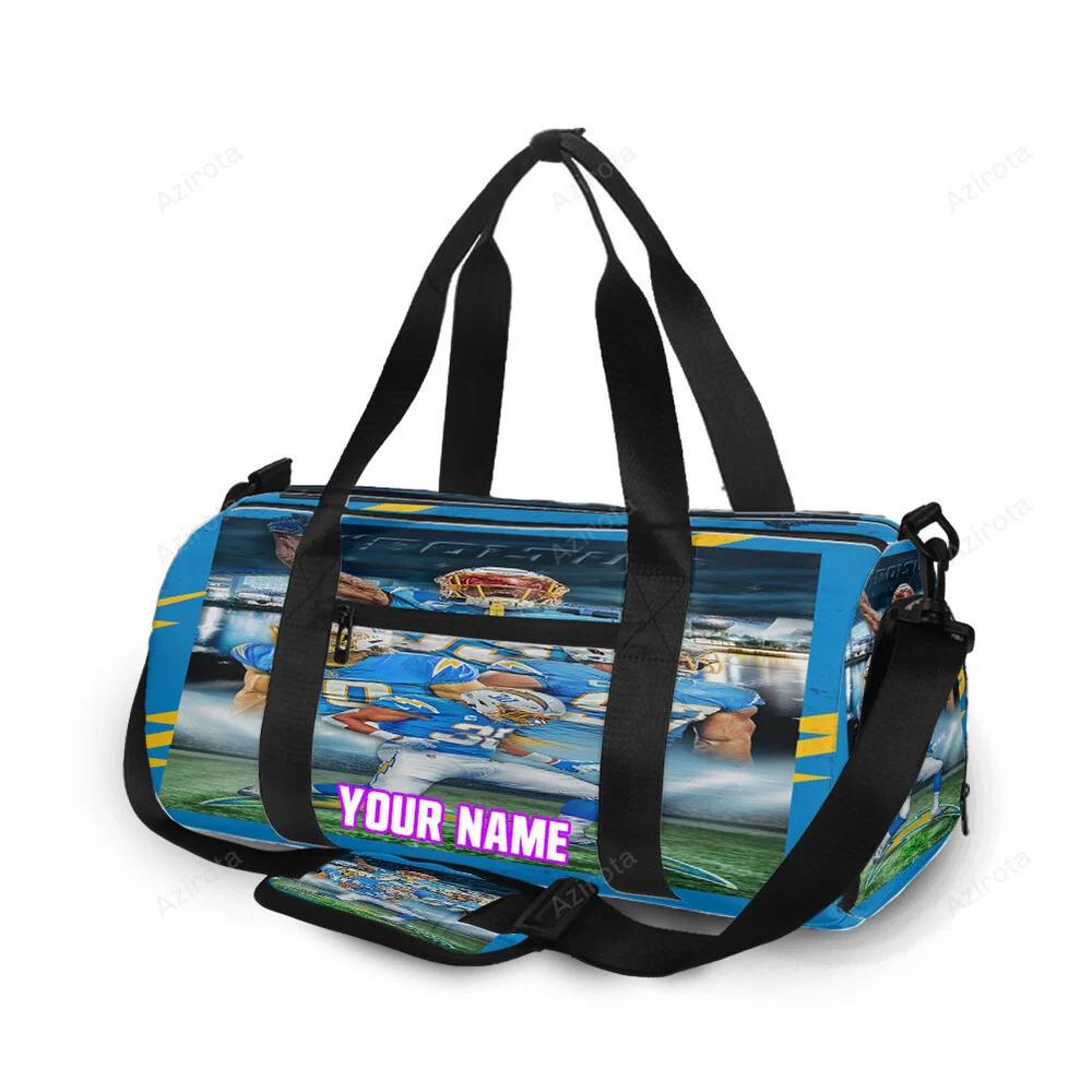 Los angeles chargers players v6 personalized name travel bag gym bag 89 Travel Bag