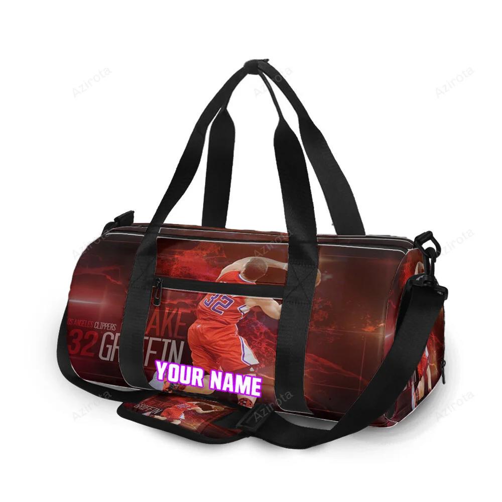 Los angeles clippers blake griffin 321 personalized name travel bag gym bag 32 Travel Bag