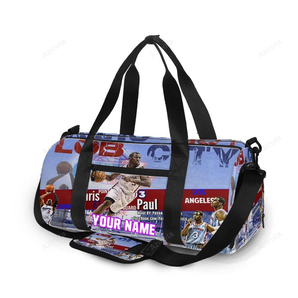 Los angeles clippers chris paul 3 personalized name travel bag gym bag 959 Travel Bag