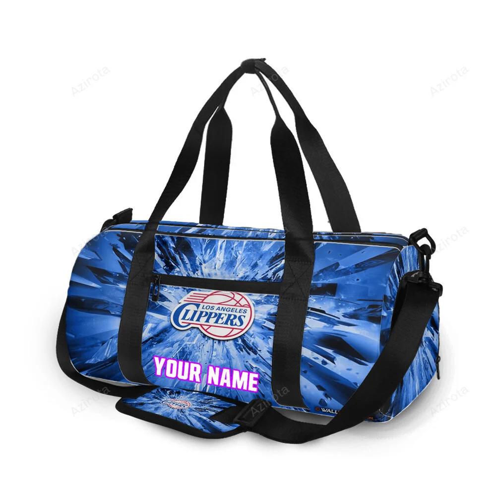 Los angeles clippers crystal personalized name travel bag gym bag 59 Travel Bag