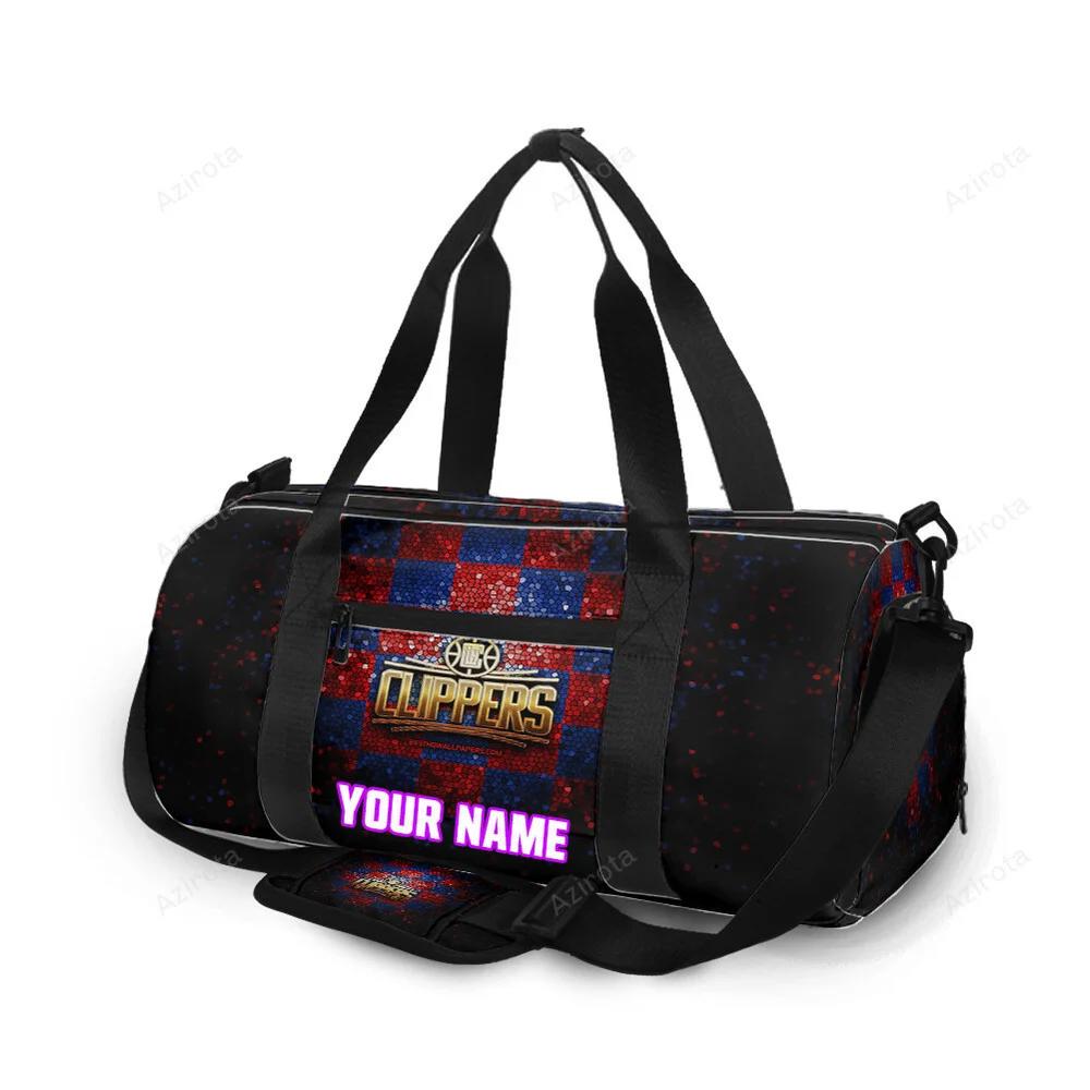 Los angeles clippers glitter personalized name travel bag gym bag 1258 Travel Bag