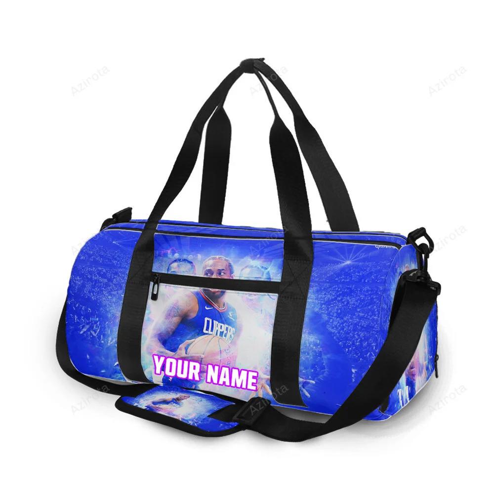 Los angeles clippers kawhi leonard1 personalized name travel bag gym bag 1065 Travel Bag