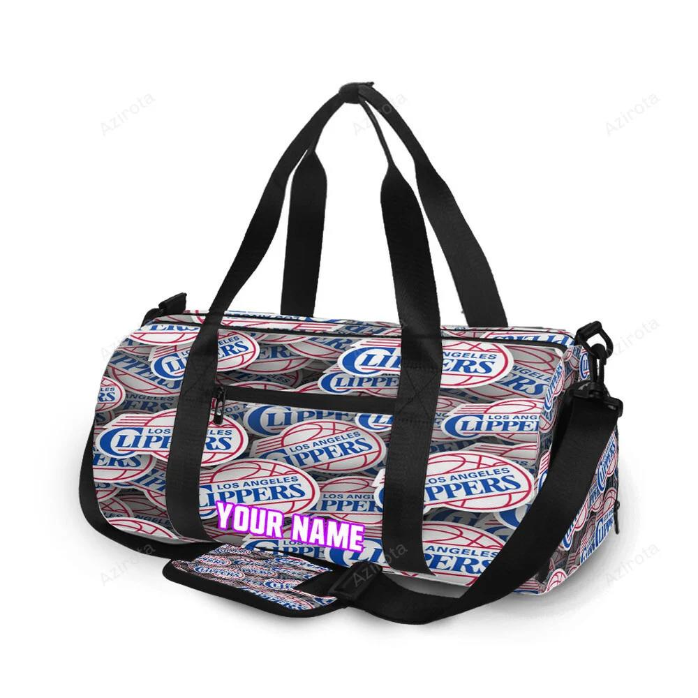 Los angeles clippers logo1 personalized name travel bag gym bag 885 Travel Bag
