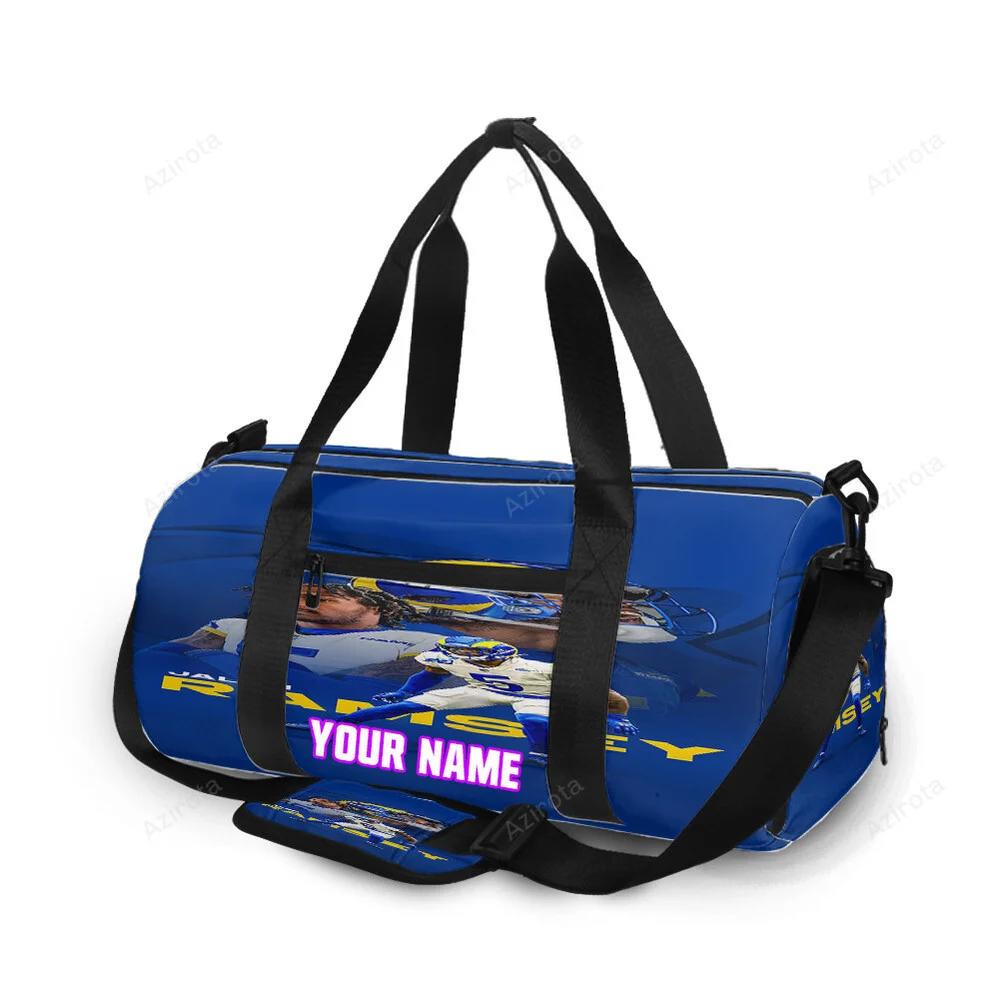 Los angeles rams jalen ramsey2 personalized name travel bag gym bag 956 Travel Bag