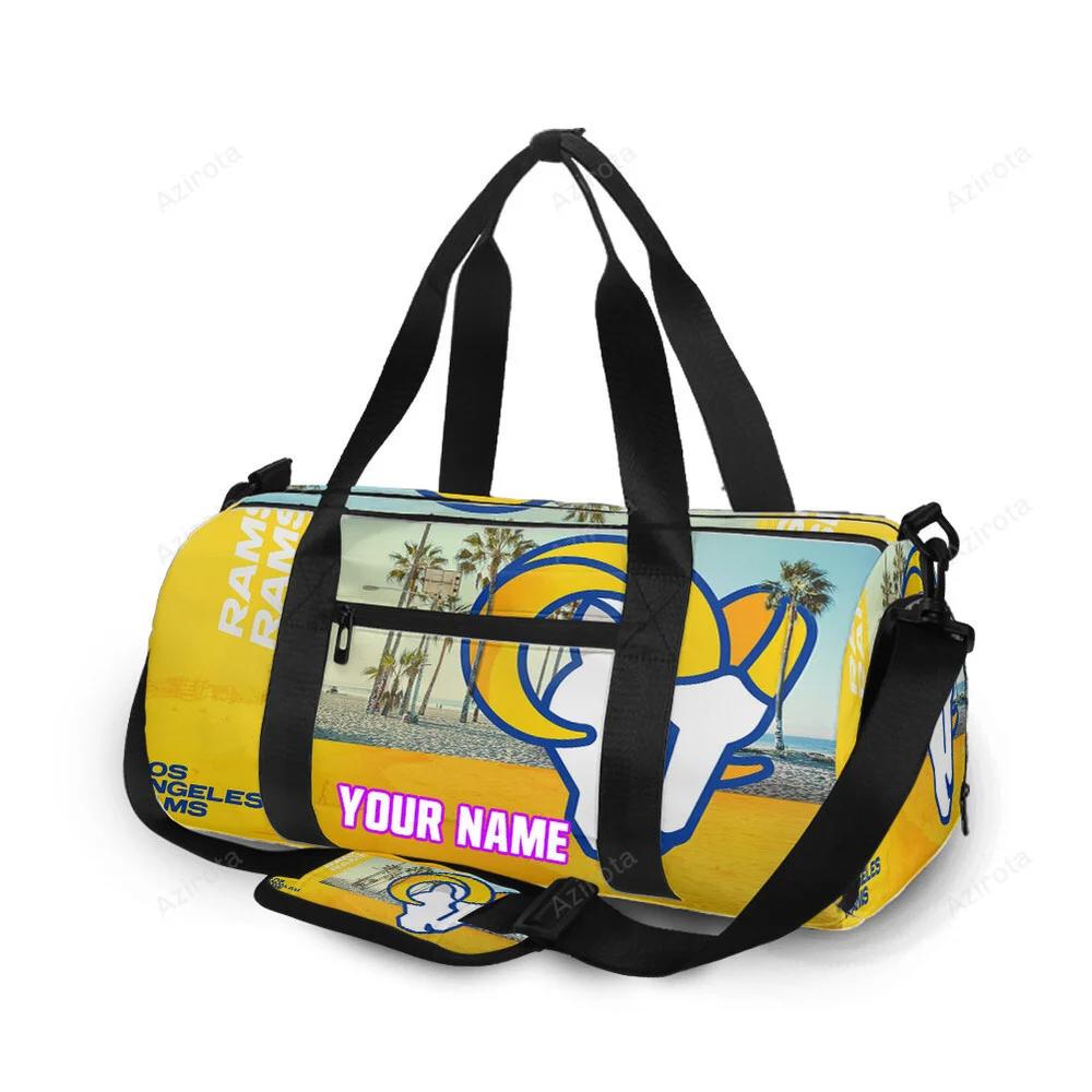 Los angeles rams yellow beach personalized name travel bag gym bag 2103 Travel Bag