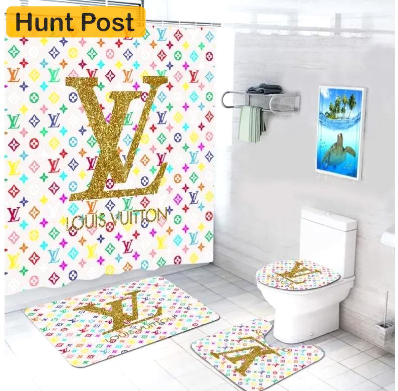 Louis vuitton bath mat hypebeast luxury fashion brand bathroom sets home decor Bathroom Set