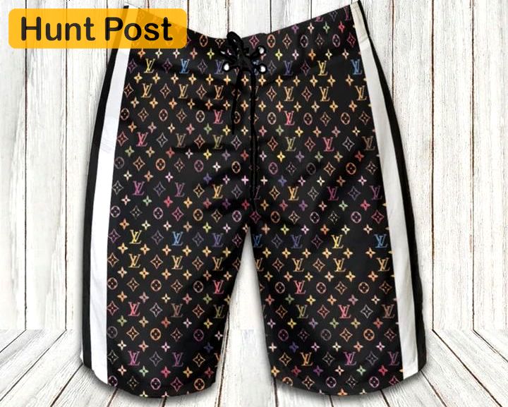 Louis vuitton dark fashion logo luxury brand shorts for men 185 Shorts For Ment
