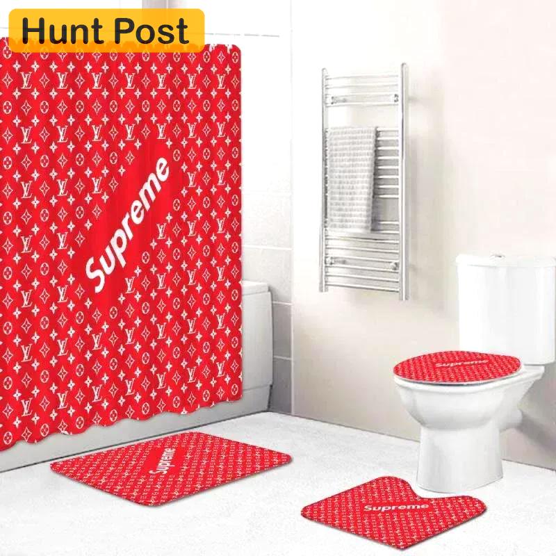 Louis vuitton home decor bath mat bathroom sets hypebeast luxury fashion brand Bathroom Set