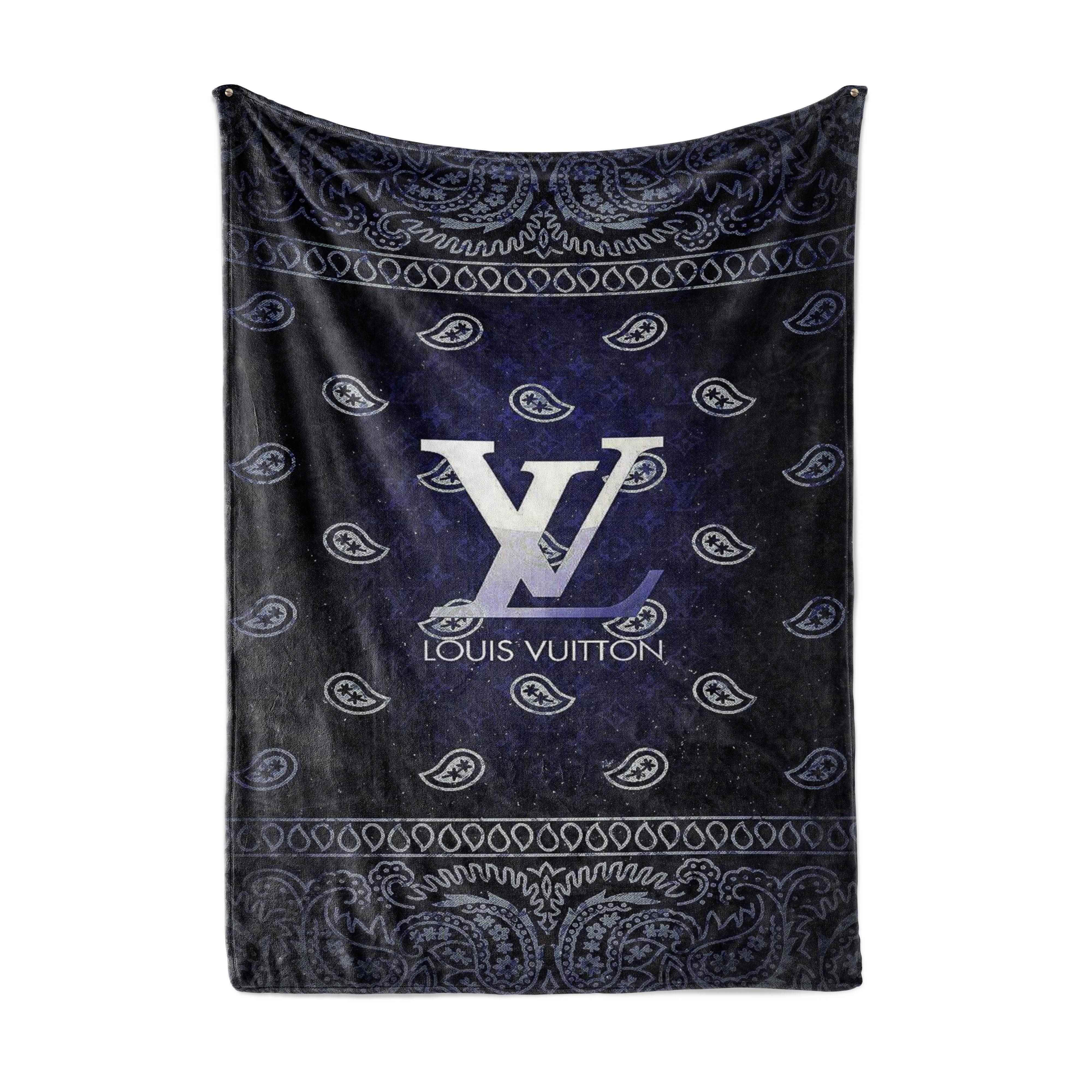 Louis vuitton logo luxury brand premium blanket fleece home decor 170 Blanket Fleece