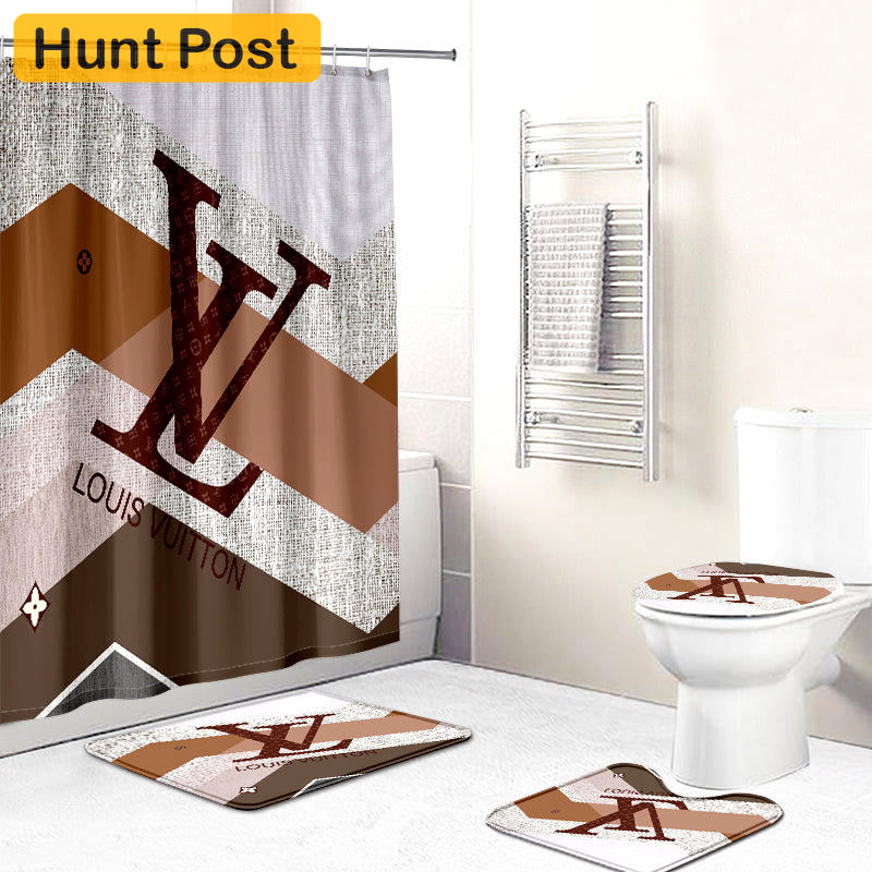 Louis vuitton lv hypebeast home decor bathroom sets luxury fashion brand bath mat Bathroom Set