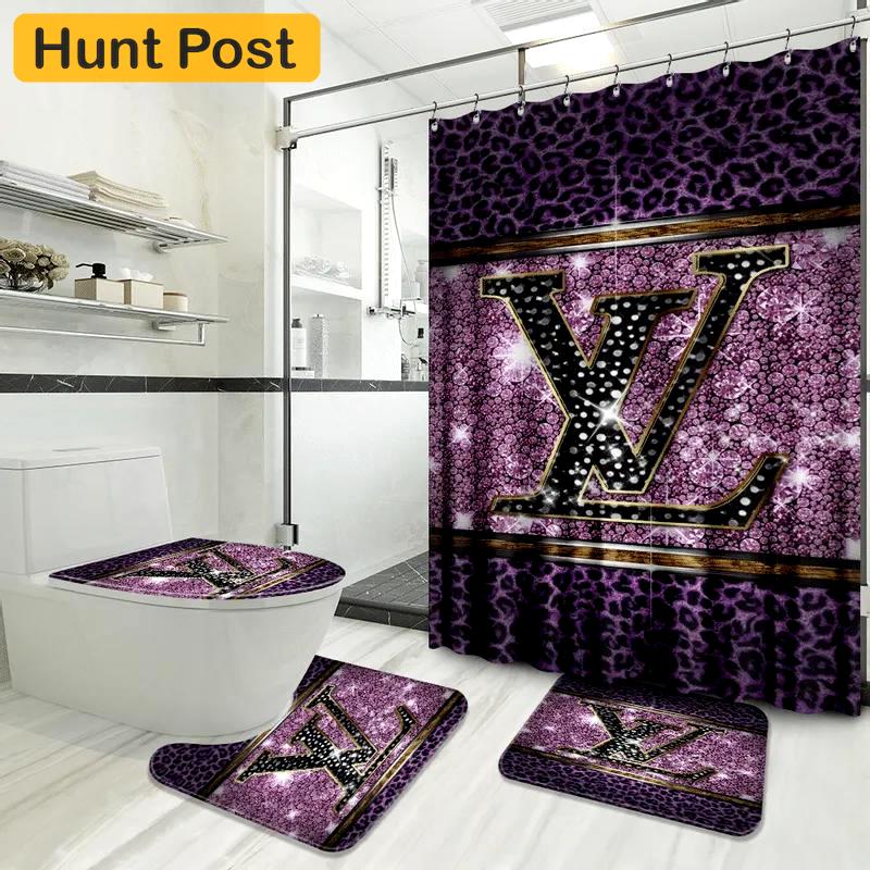 Louis vuitton lv louis vuitton bathroom set luxury fashion brand hypebeast bath mat home decor Bathroom Set