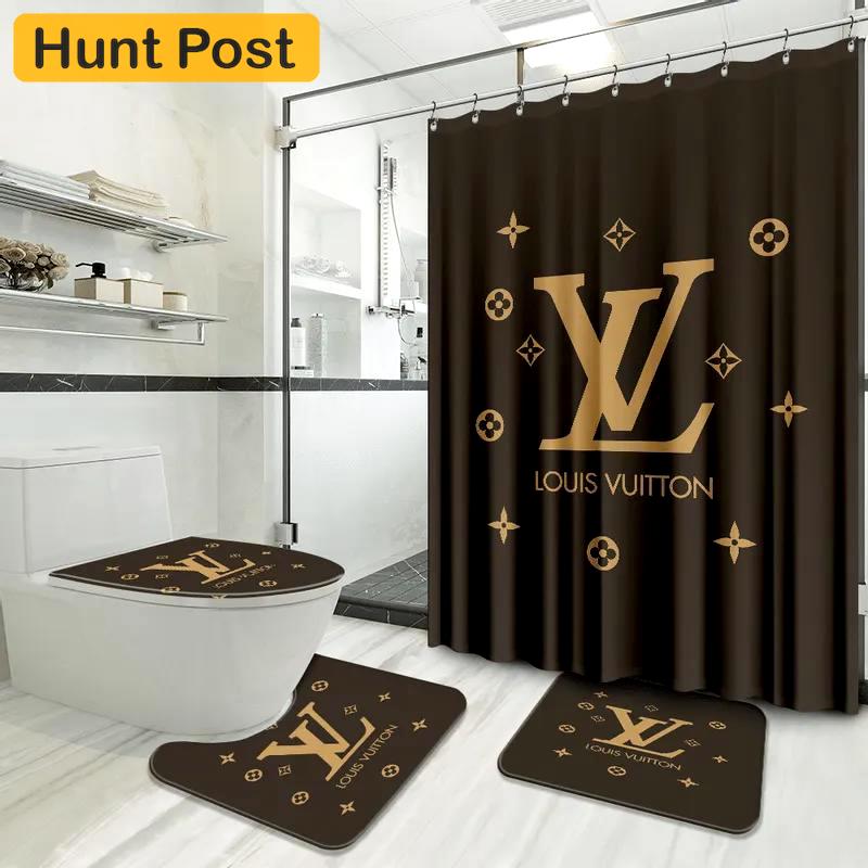 Louis vuitton lv louis vuitton home decor bathroom sets luxury fashion brand hypebeast bath mat Bathroom Set