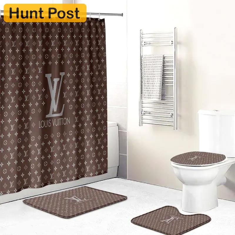 Louis vuitton premium brown fashion limited luxury brand bathroom set home decor Bathroom Set