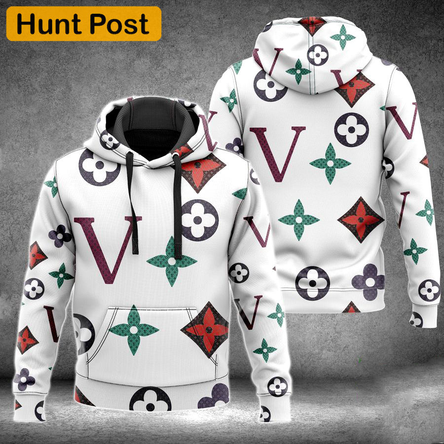 Louis vuitton white unisex hoodie hot 2023 foren womenvuxury brand clothing clothes outfit Zipper Hoodie 3D