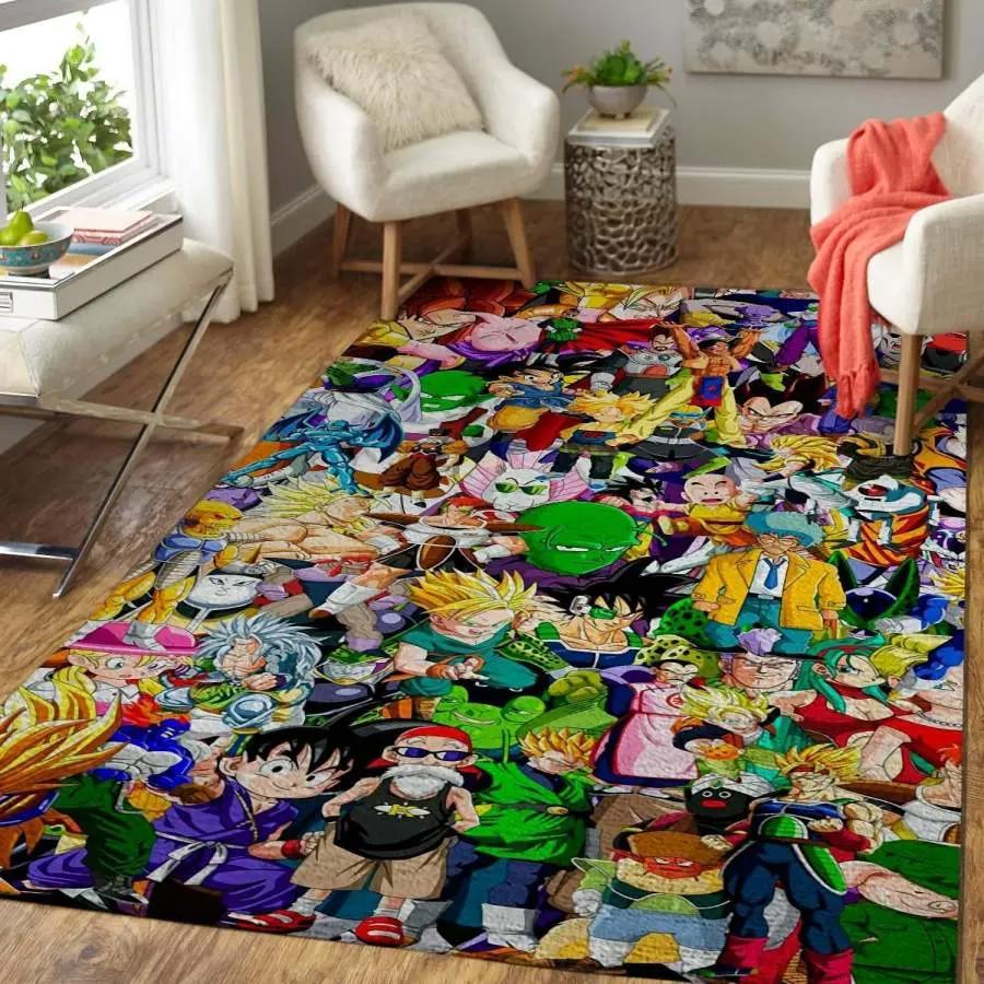 Manga fans gragon ball area rug living room rug home decor movie home decor Rectangle Rug
