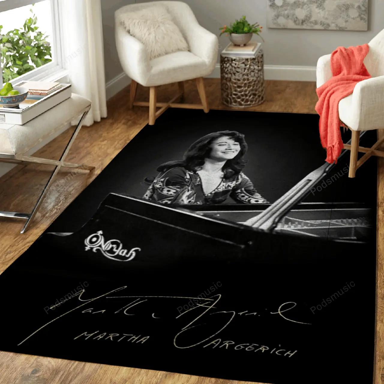 Martha argerich music art for fans area rug living room carpet rug regtangle carpet floor decor home decor Rectangle Rug
