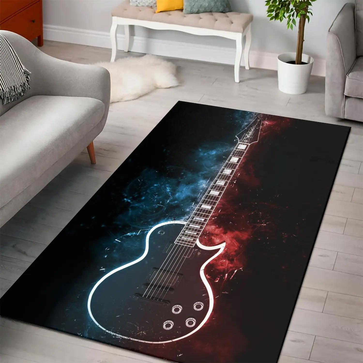 Marty friedman guitar area rug living room rug home decors bedroom christmas gift Rectangle Rug