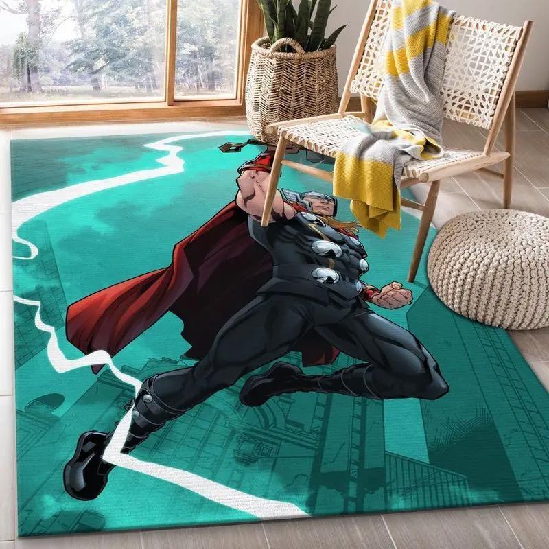 Marvel avengers mcu thor area rug living room and bed room rug rug regtangle carpet floor decor home decor Rectangle Rug