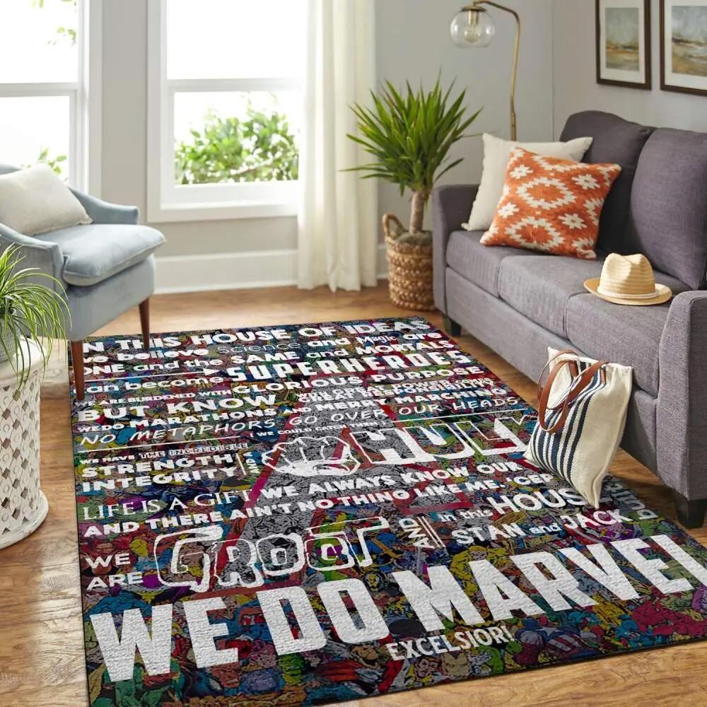 Marvel fan quotes nice fan gift area rug living room rug home decor 20030317 Rectangle Rug