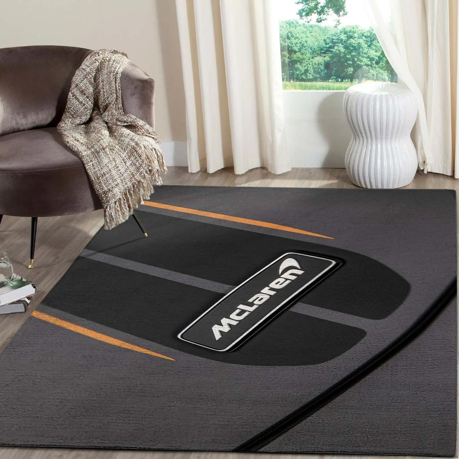 Mclaren logo supercars area rugs living room carpet fn161209 rug regtangle carpet floor decor home decor Rectangle Rug