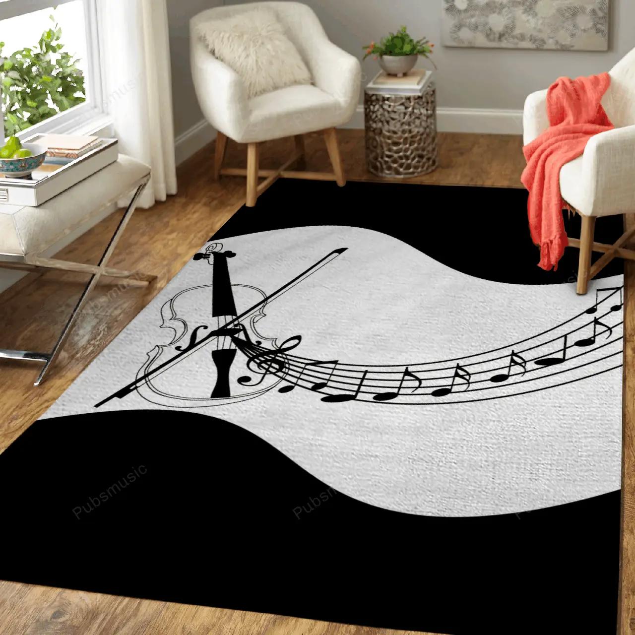 Melodies violin music art for fans area rug living room carpet rug regtangle carpet floor decor home decor Rectangle Rug