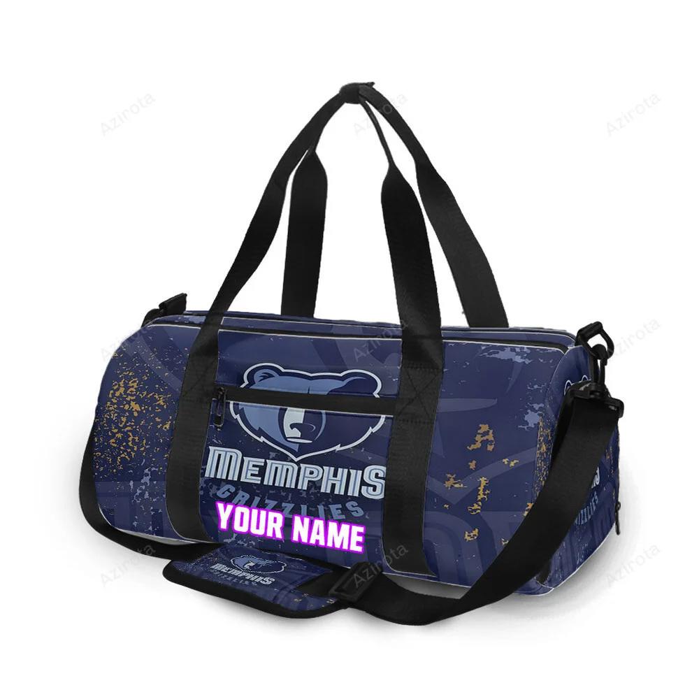 Memphis grizzlies emblem v4 personalized name travel bag gym bag 1816 Travel Bag
