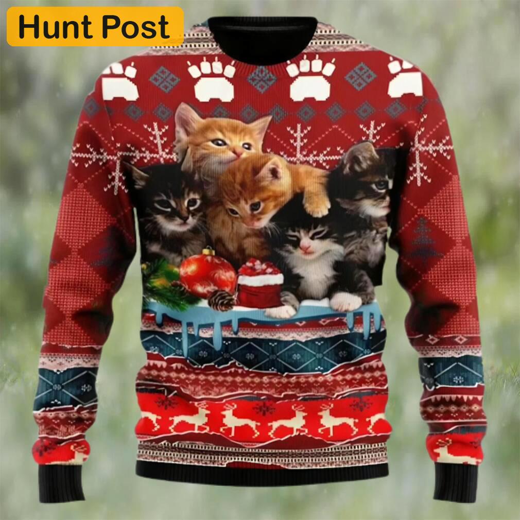 Merry christmas kitty cat ugly christmas sweater Christmas Ugly Sweater