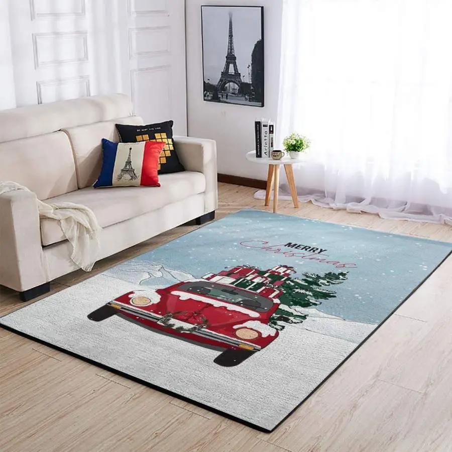 Merry christmascar area rug living room rug home decor 1909274 christmas ofd Rectangle Rug